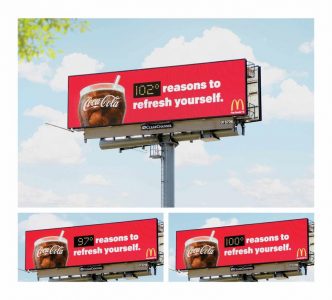 Coca Cola’dan Yaz Sıcaklarına Özel Billboard!