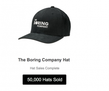 Elon Musk’ın “The Boring Company” Şapkaları Tükendi!