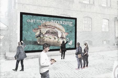 Deliveroo, Hamburgerlerden Oluşan Bir Reklam Panosu Yapacak