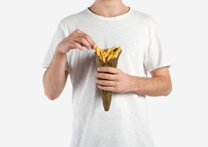 Patates Kızartmasına Patates Kabuğundan Yaratıcı Ambalaj Tasarımı