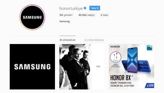 Honor Türkiye’nin Instagram Hesabı Hacklendi