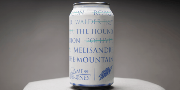 Mountain Dew’den, Soğuduğunda Üzerinde Arya Stark’ın Ölüm Listesi Beliren Ambalaj Tasarımı
